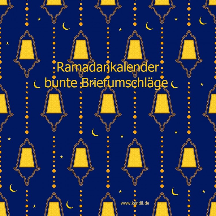 Ramadankalender bunte Briefumschläge